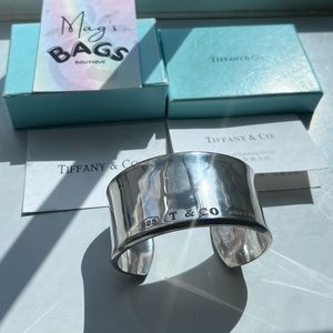 Tiffany & Co. Bracelet 1837 Sterling Silver Wide Cuff